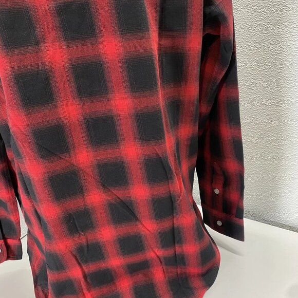 Killion Men’s Plaid Cotton Casual Button-Down Shirt – Red – Size L - Picture 6 of 12